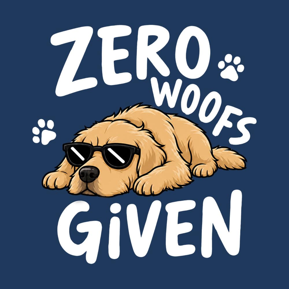 Zero Woofs Given Standard Tee Navy - Image 2