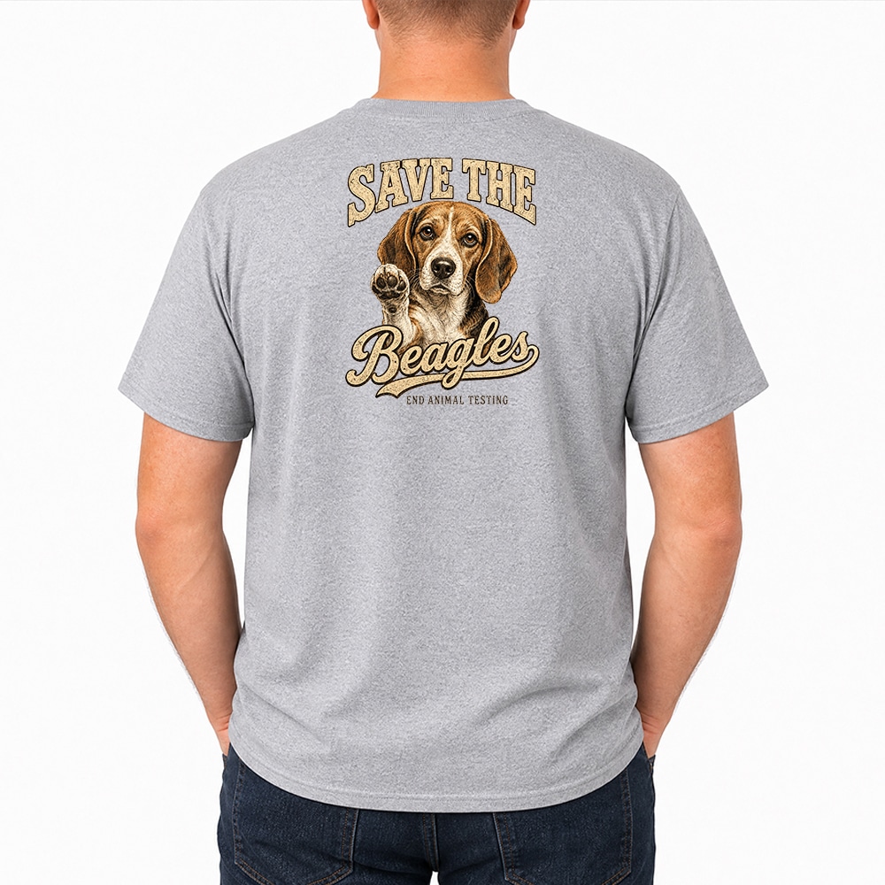 Save The Beagles Dog Dad Standard Tee Heather Grey