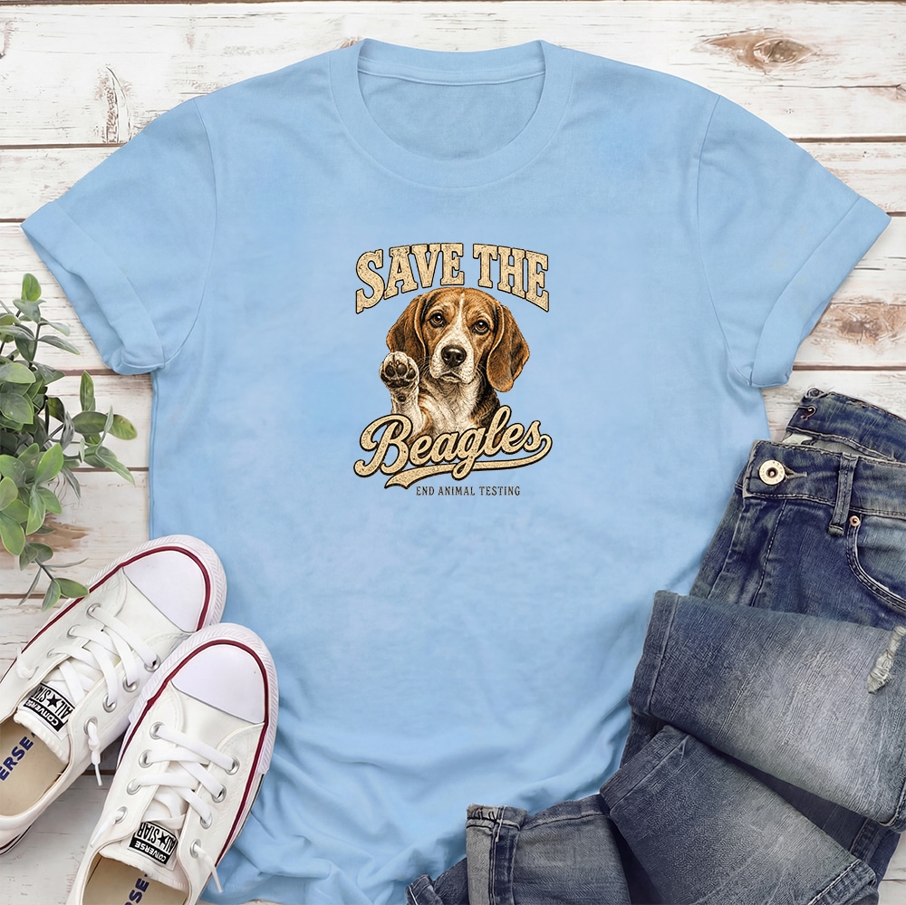 Save The Beagles Standard Tee Light Blue