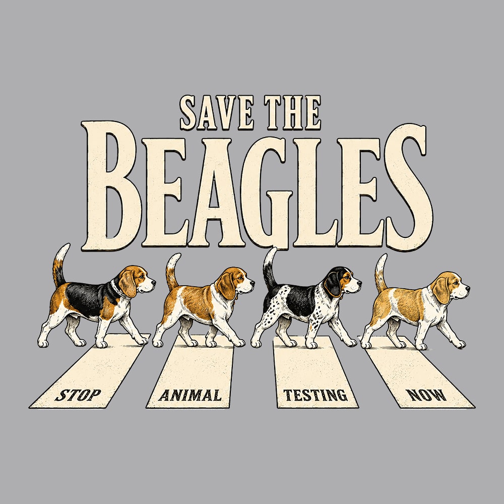 Save Beagles Stop Animal Testing Standard Tee Heather Grey - Image 2