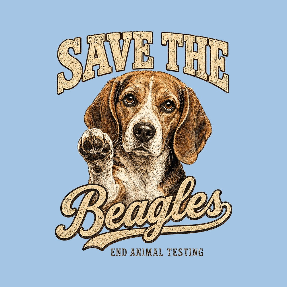 Save The Beagles Standard Tee Light Blue - Image 2