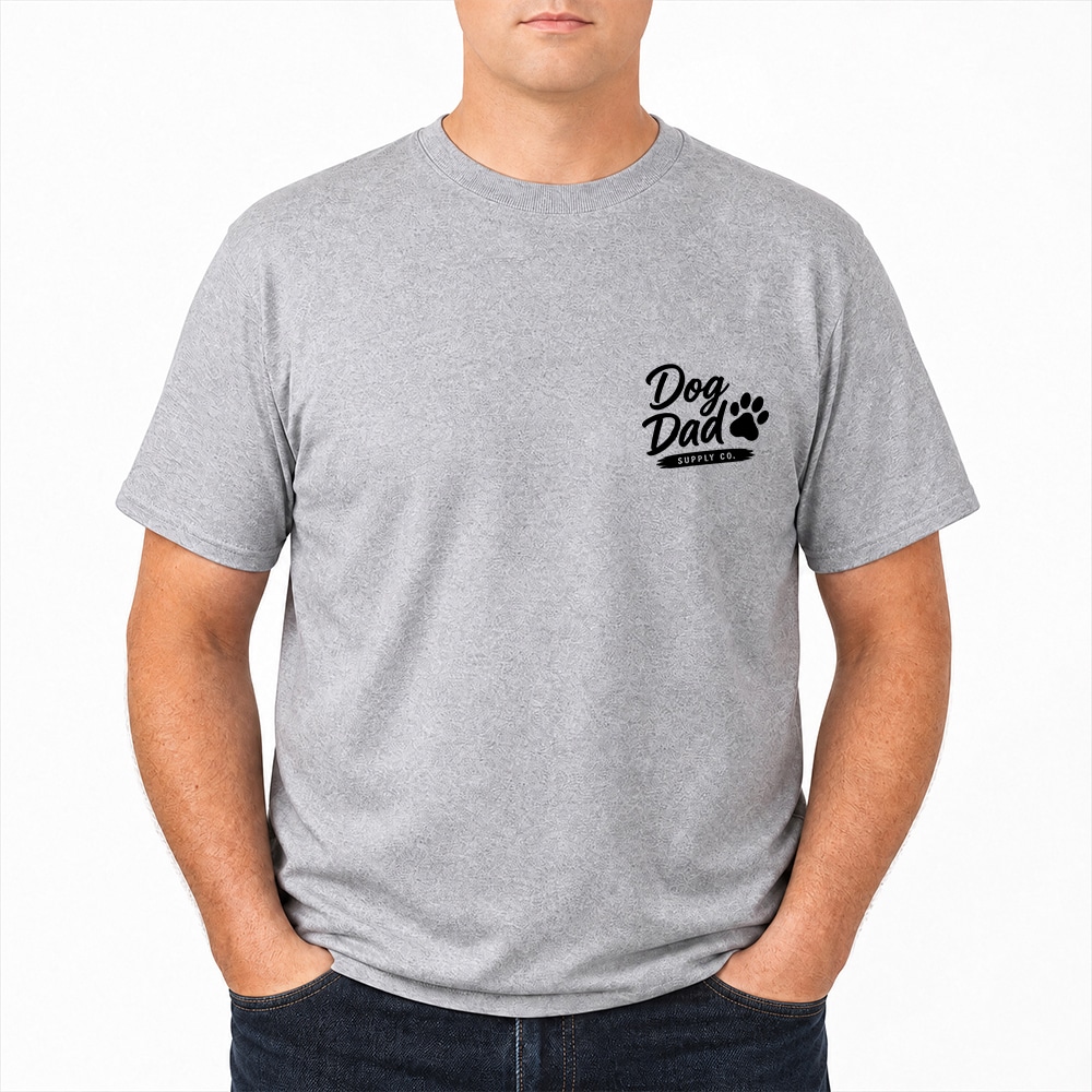 Save The Beagles Dog Dad Standard Tee Heather Grey - Image 3