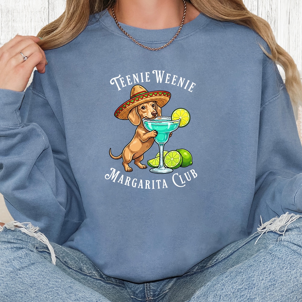 Comfort Colors Teenie Weenie Margarita Club Premium  Sweatshirt - Blue Jean