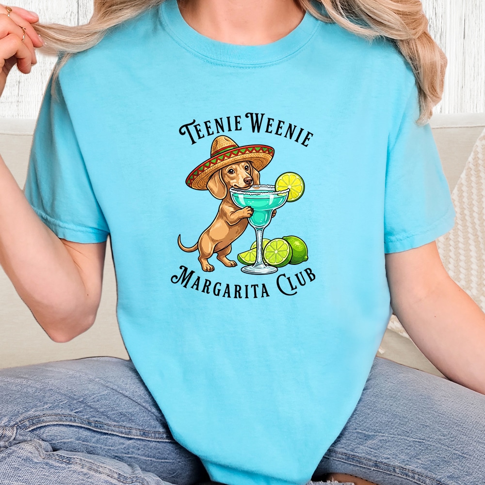 Comfort Colors Teenie Weenie Margarita Club Vintage Washed Tee - Lagoon Blue