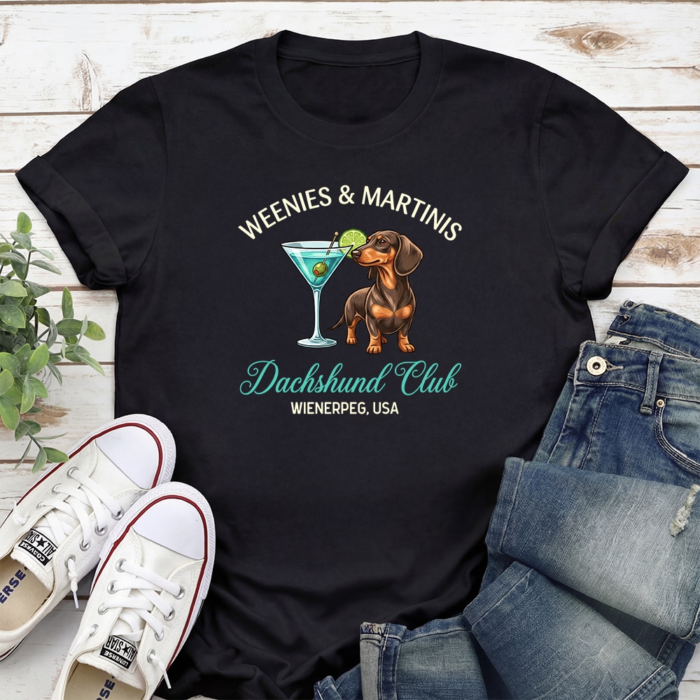 Weenies & Martinis Standard Tee Black