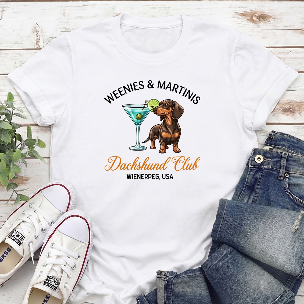 Weenies & Martinis Standard Tee White
