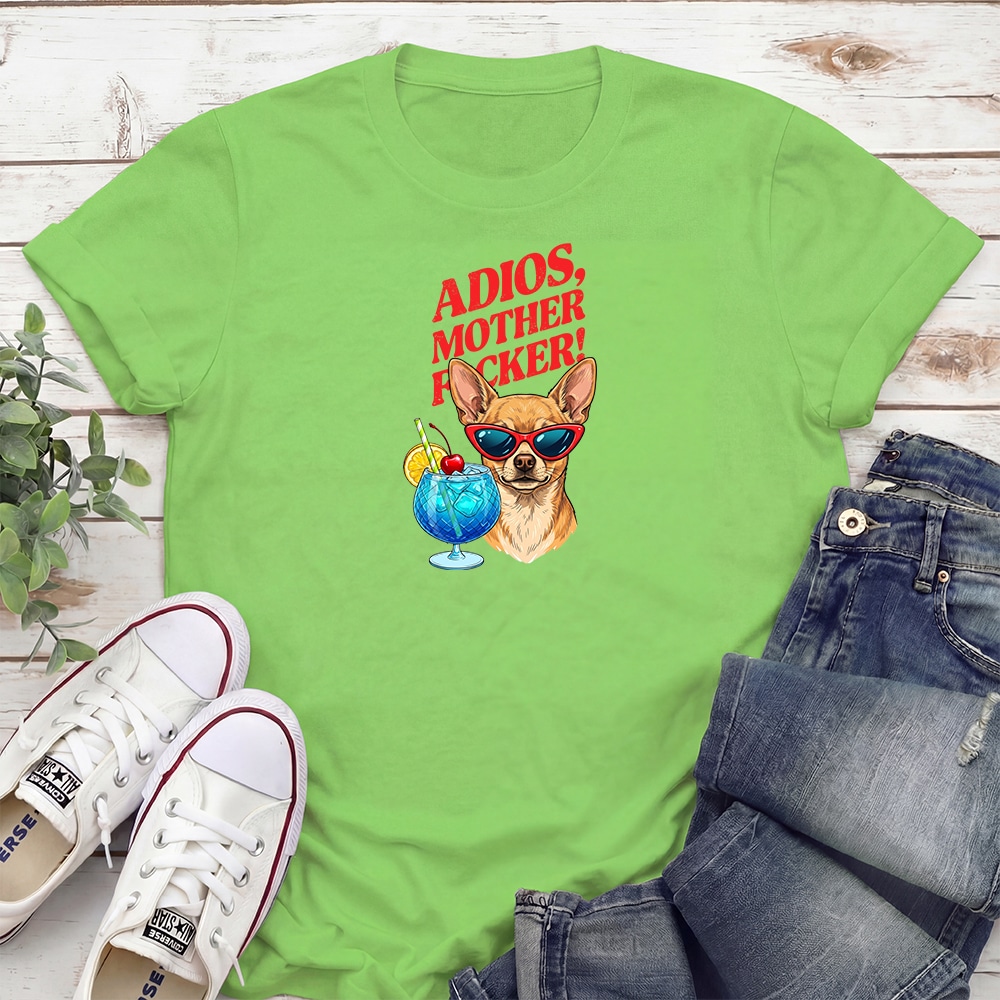 Adios Chihuahua Standard Tee Lime Green