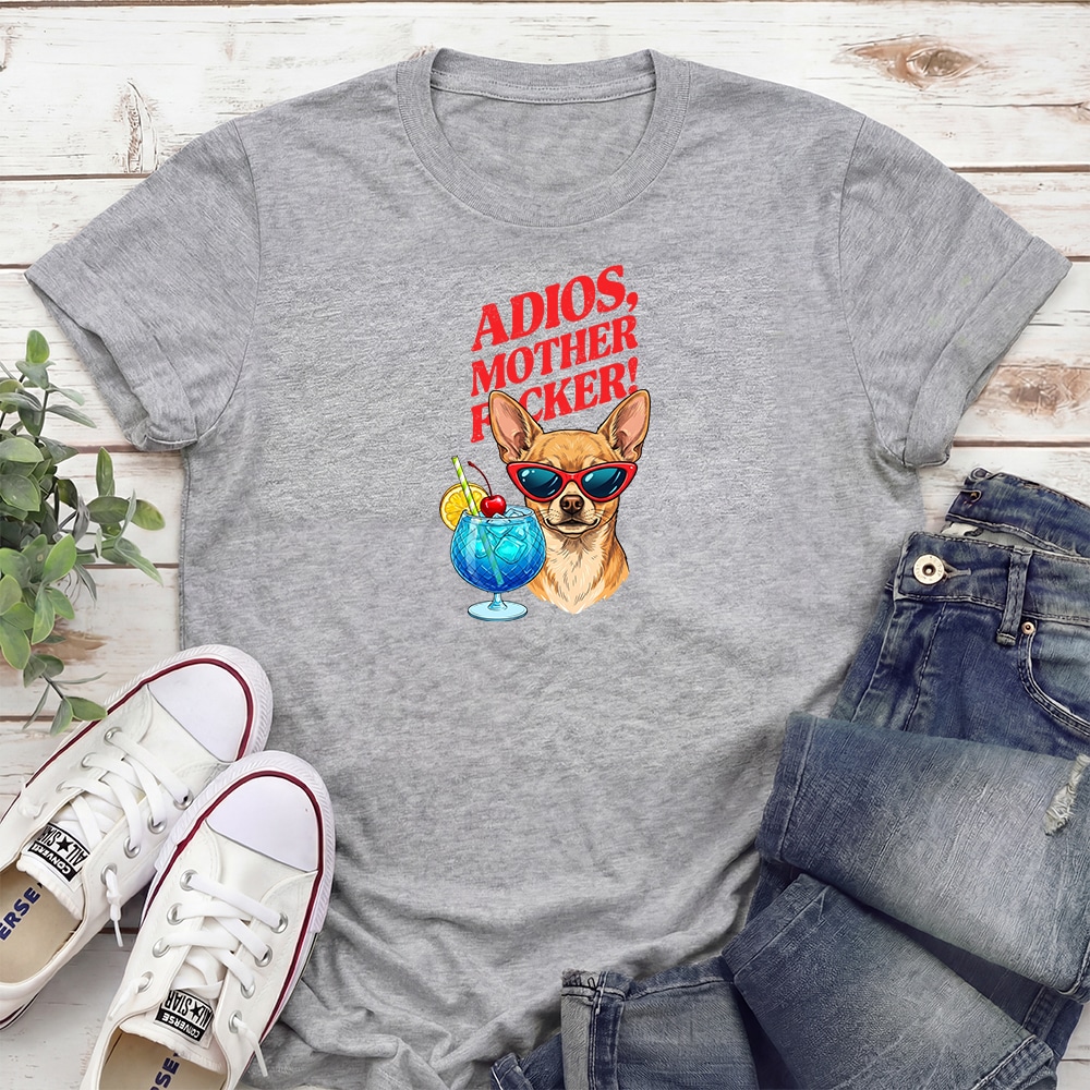 Adios Chihuahua Standard Tee Heather Grey