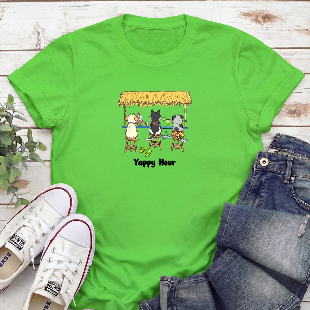 Yappy Hour Standard Tee Green