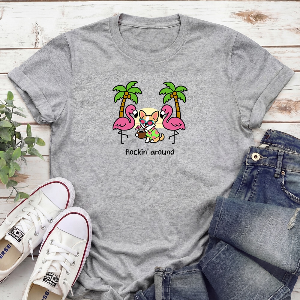 Flockin’ Around Standard Tee Heather Grey