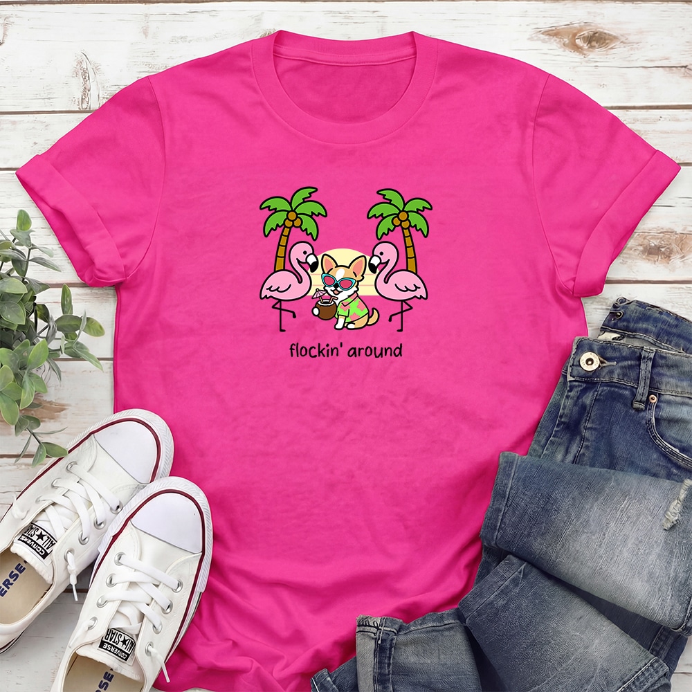 Flockin’ Around Standard Tee Pink