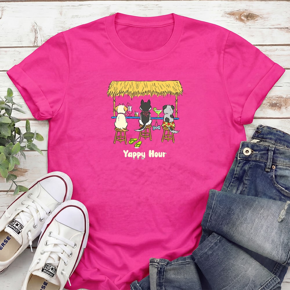 Yappy Hour Standard Tee Pink