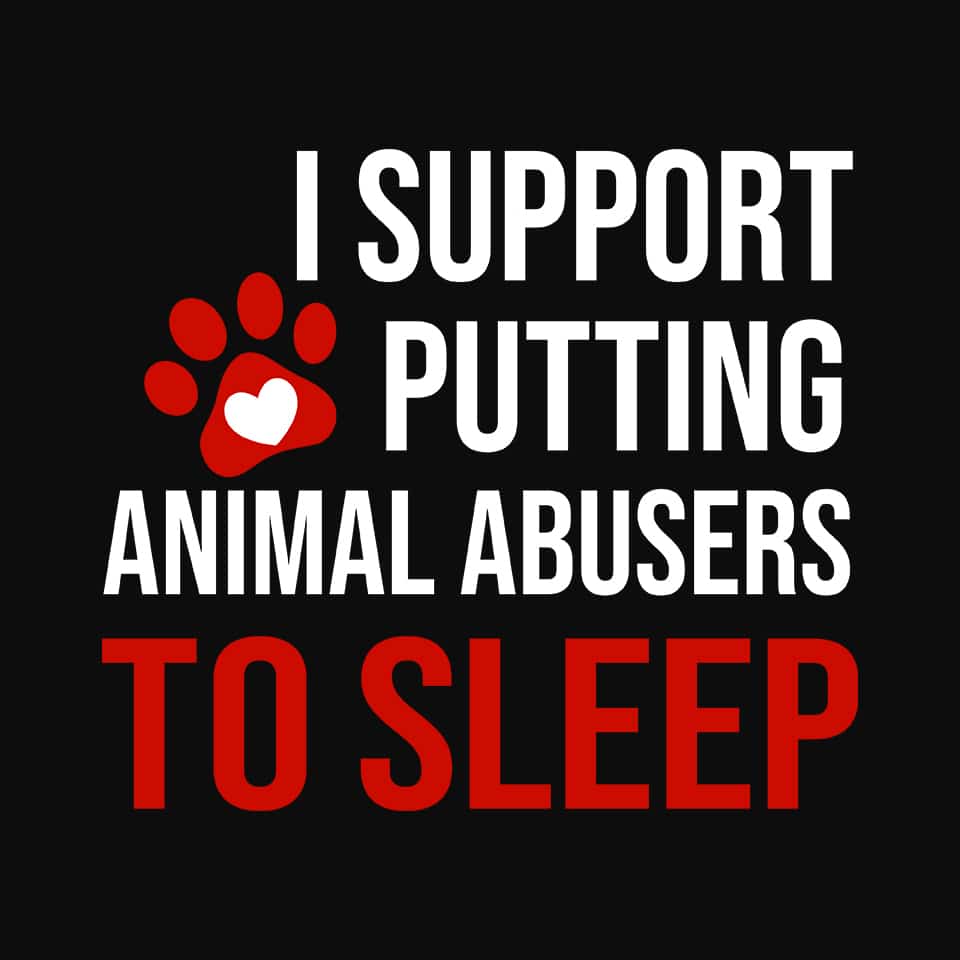 I Support Putting Animal Abusers To Sleep Flowy Tank Black - Image 2