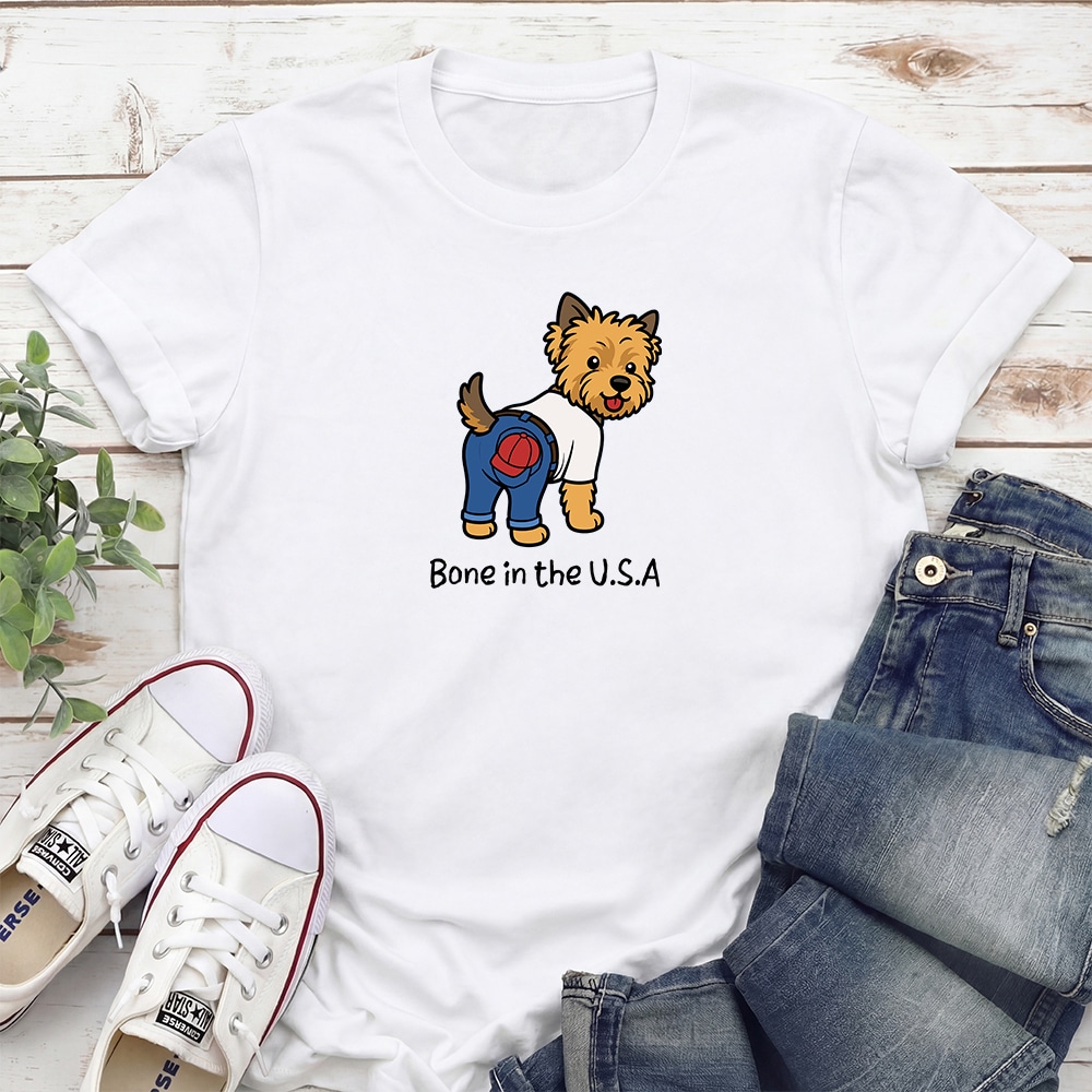 Bone In The USA Standard Tee White