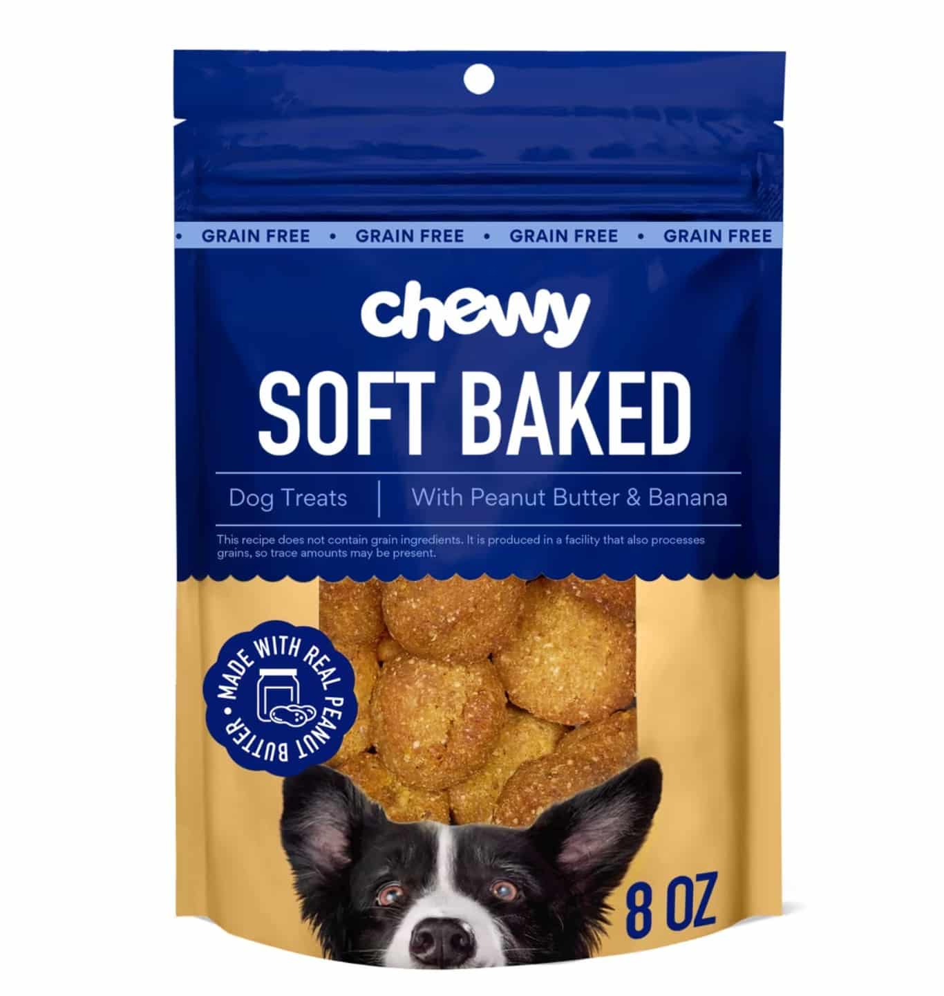Chewy Made Soft-Baked With Peanut Butter & Banana Grain-Free Dog Treats