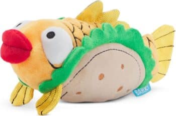 BARK Fish Taco Squeaky Plush Dog Toy, Small