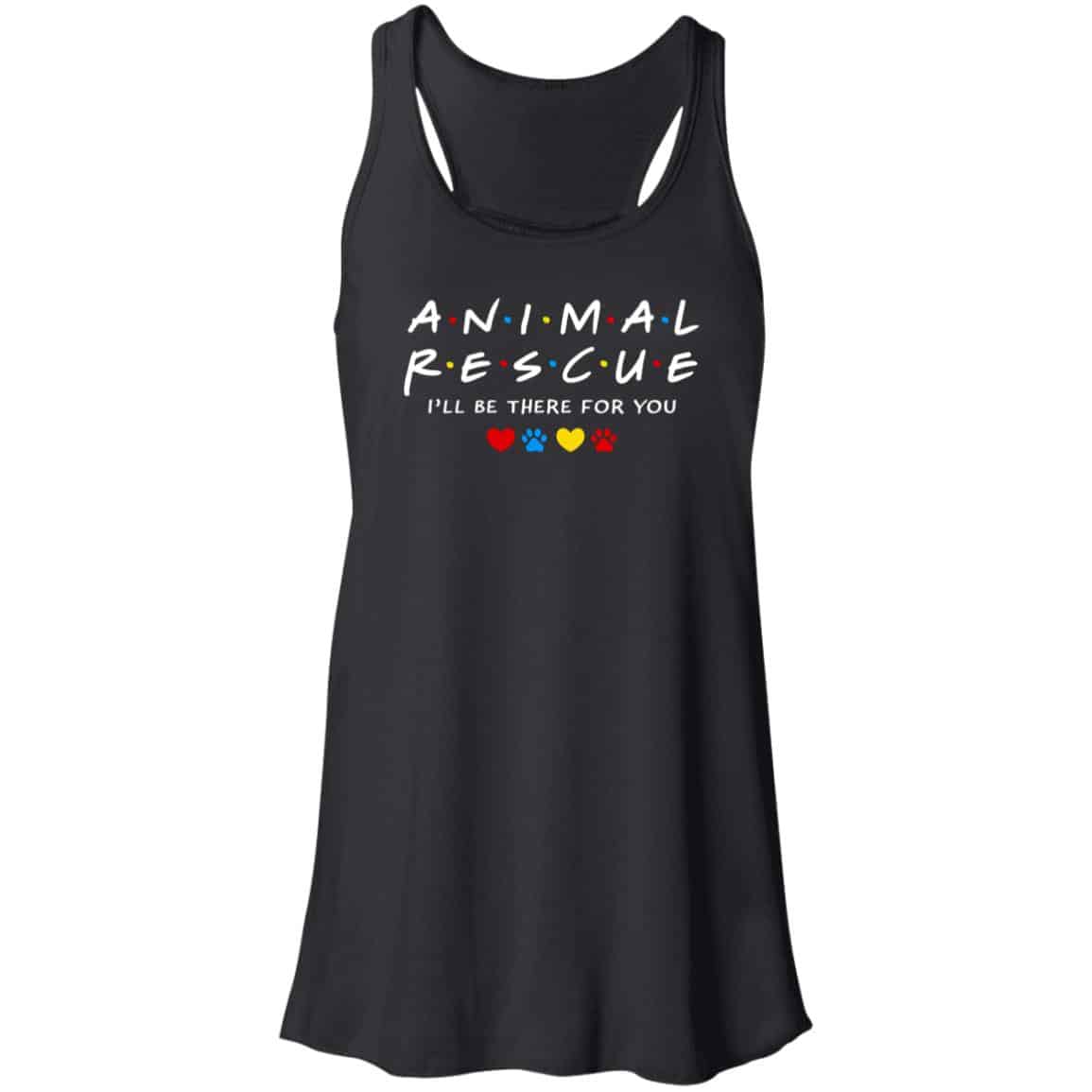 Animal Rescue I'll Be There For You Flowy Tank Black