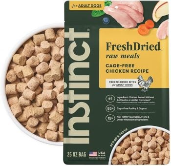 Instinct Freeze Dried Meals, Natural Dog Food, Cage-Free Chicken