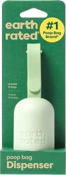 Earth Rated Dog Poop Bag Holder, Durable and Guaranteed Leakproof