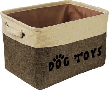 PET ARTIST Dog Toy Basket, Large Collapsible,