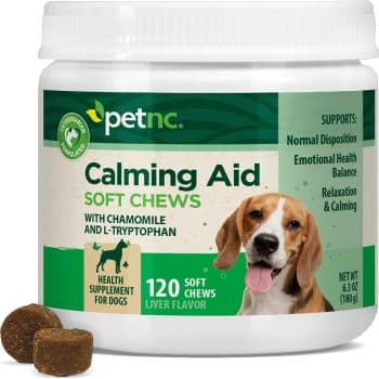 PetNC Calming Aid Soft Chews for Dogs, Chamomile & Melatonin