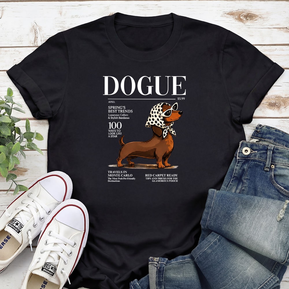 Dogue Dachshund Standard Tee Black