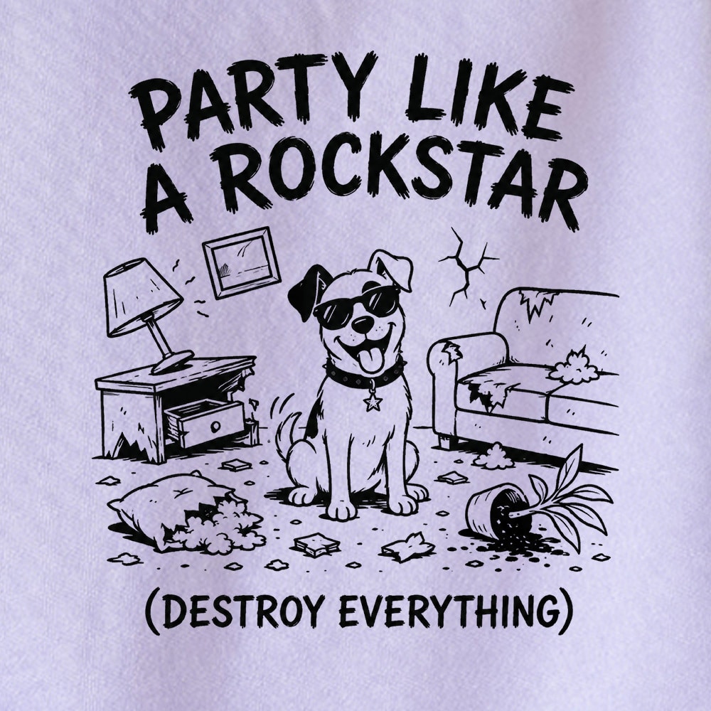 Comfort Colors Party Like A Rockstar Premium Sweatshirt - Orchid - Image 2