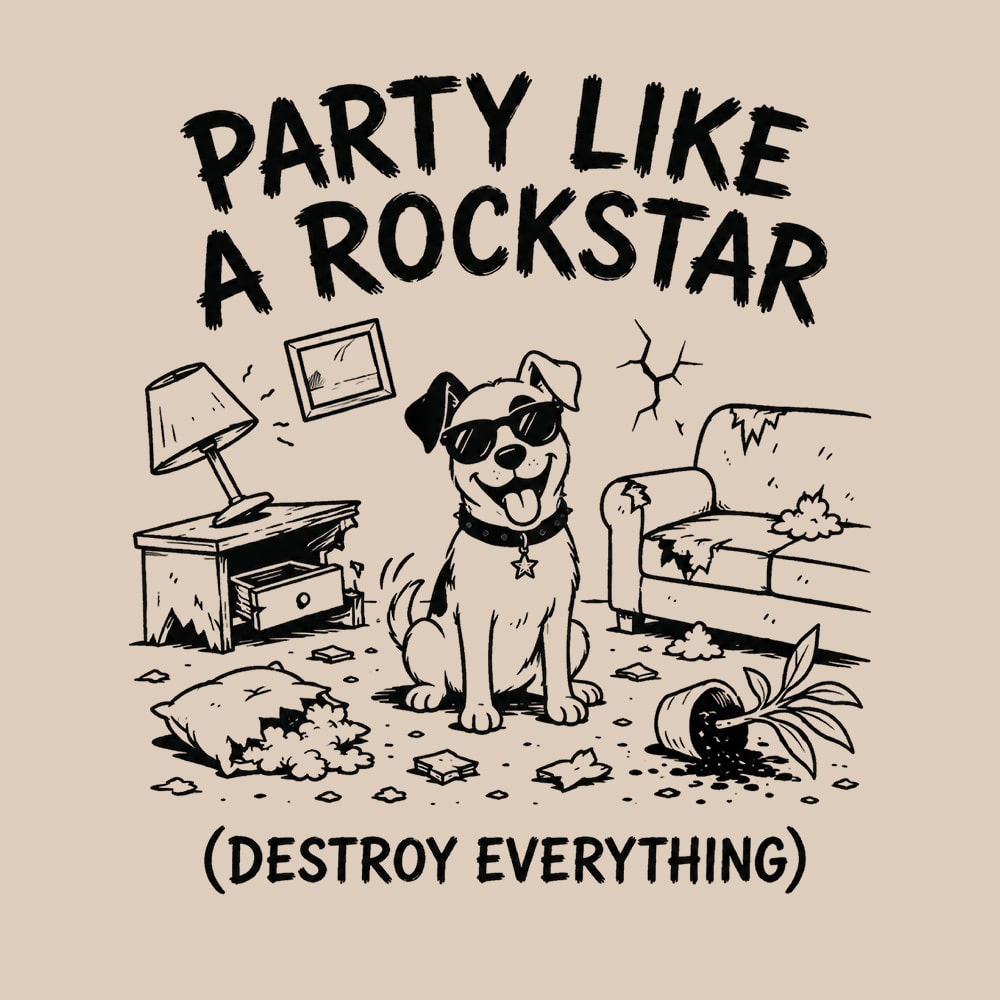 Party Like A Rockstar Standard Tee Tan - Image 2