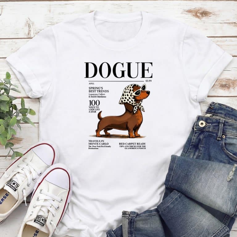 Dogue Dachshund Standard Tee White