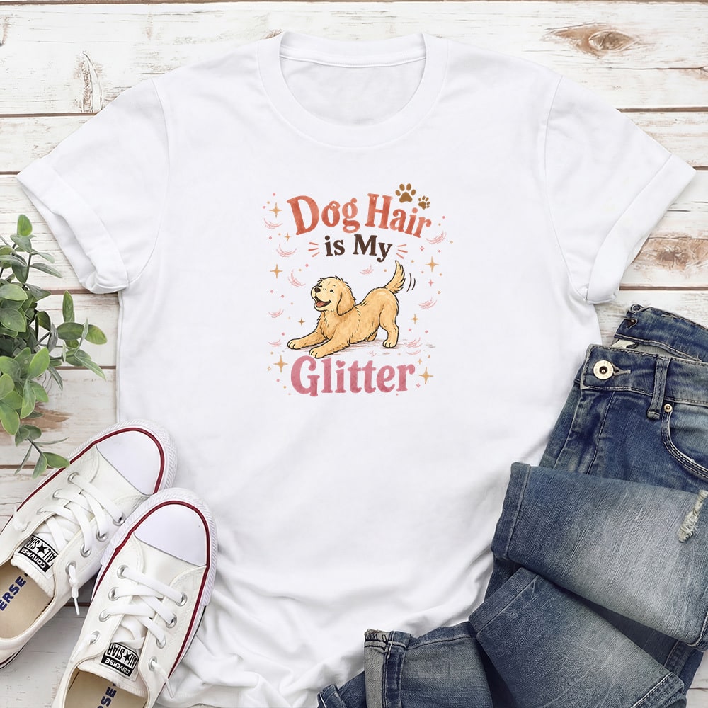Dog Hair Is My Glitter Standard Tee White