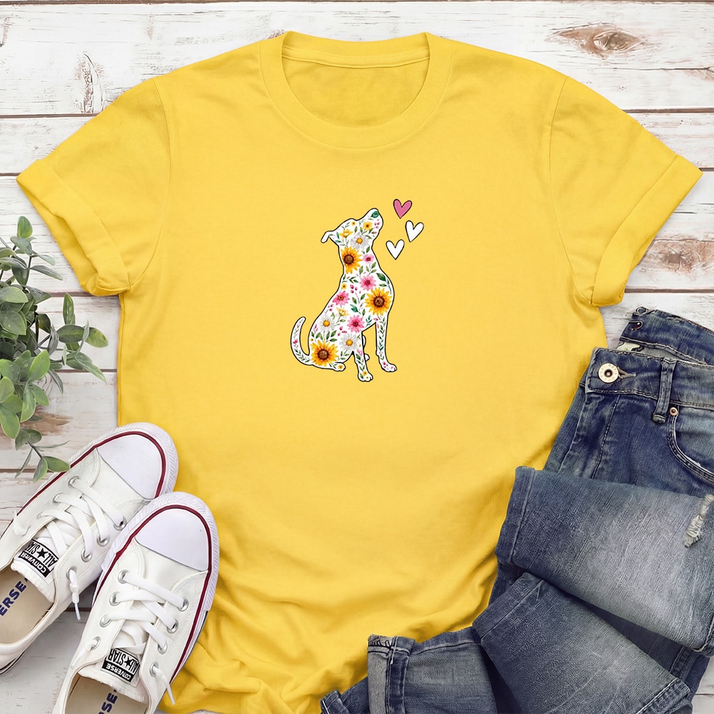 Love Blooms Here Standard Tee Yellow
