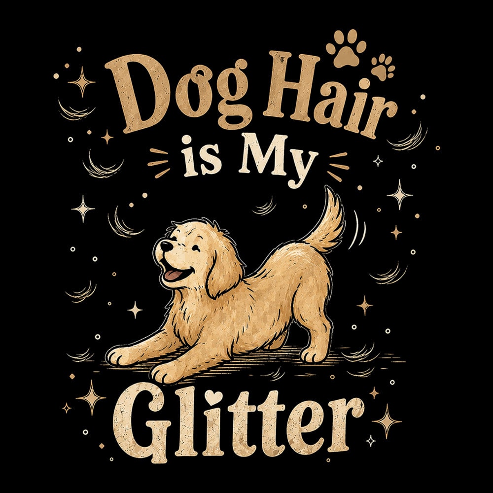 Dog Hair Is My Glitter Standard Tee Black - Image 2