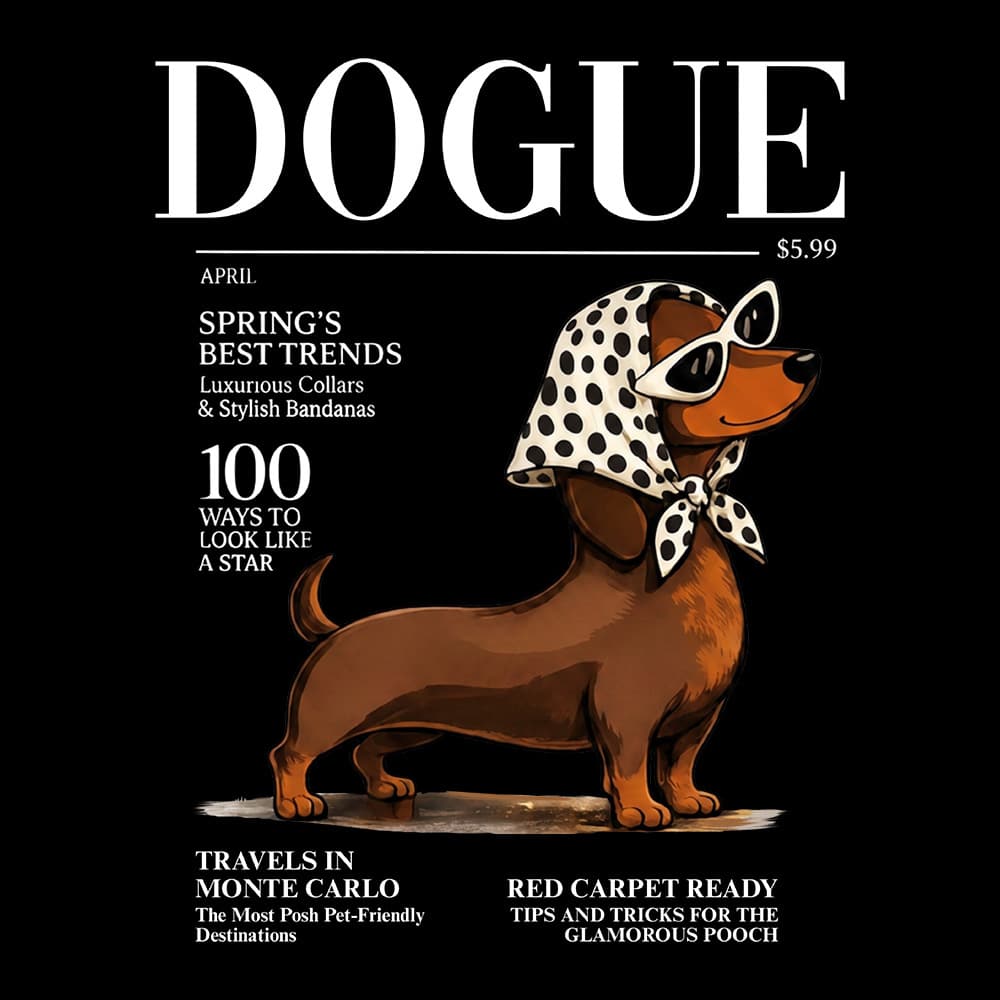 Dogue Dachshund Standard Tee Black - Image 2