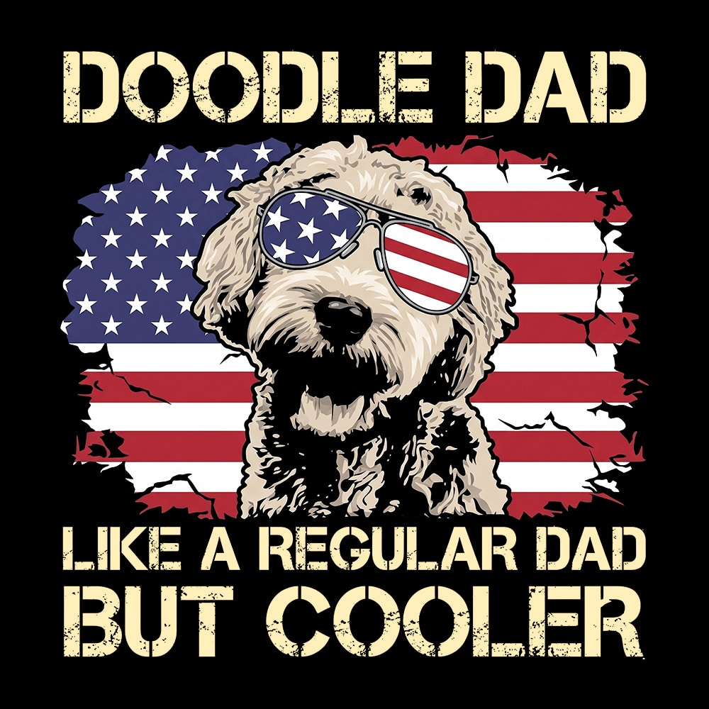 Cool Doodle Dad Standard Tee Black - Image 2