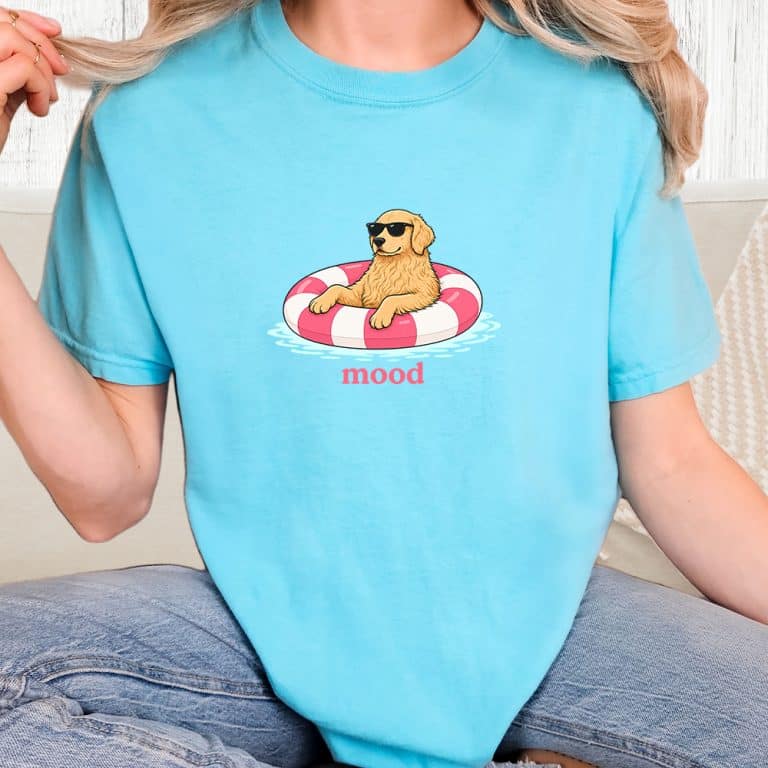 Comfort Colors Floating Into Summer Vintage Washed Tee - Lagoon Blue