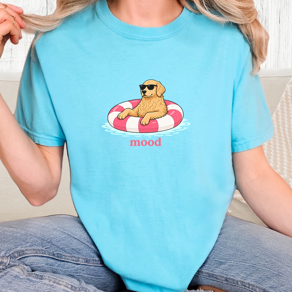 Comfort Colors Floating Into Summer Vintage Washed Tee - Lagoon Blue