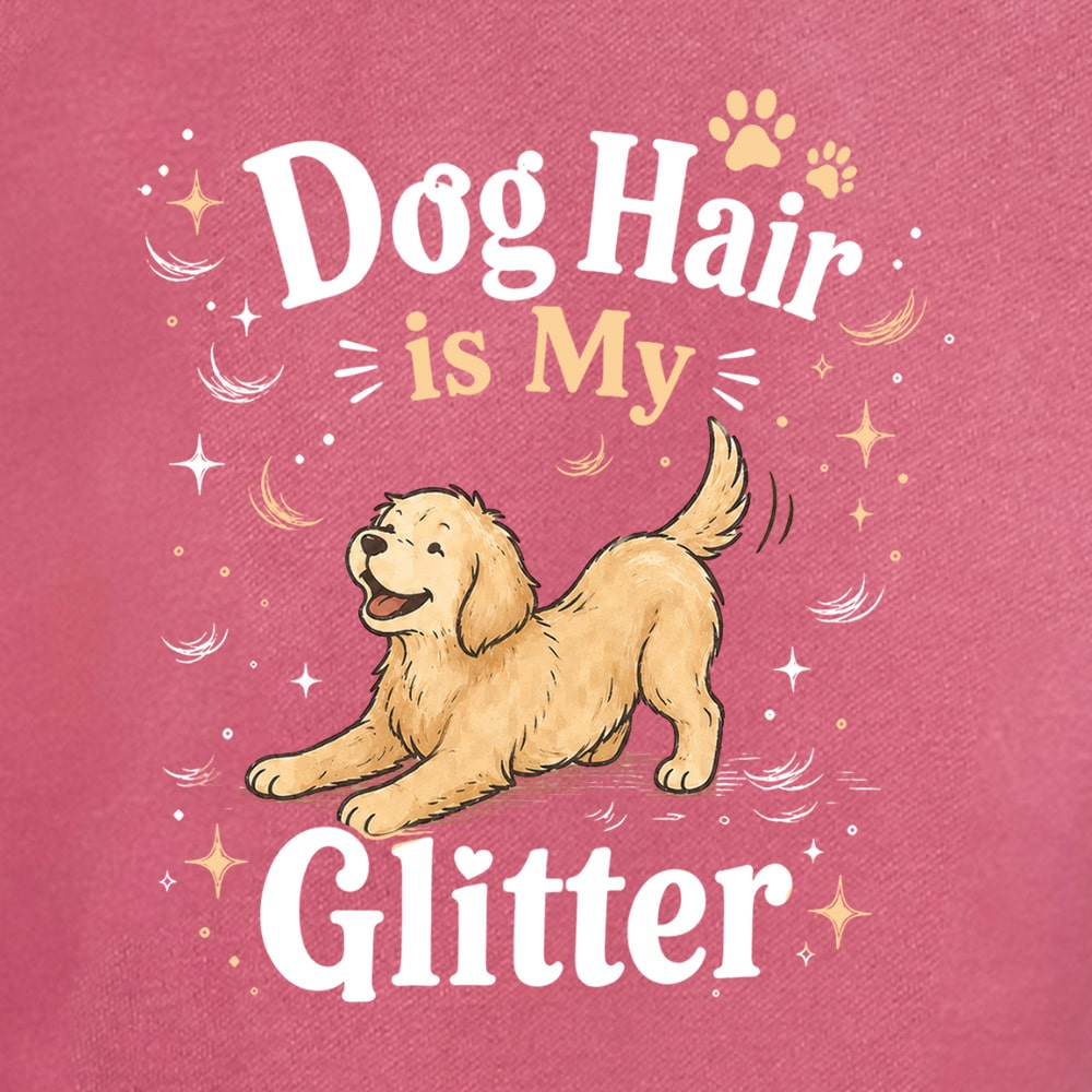 Comfort Colors Dog Hair Is My Glitter Premium Sweatshirt - Crimson - Image 2