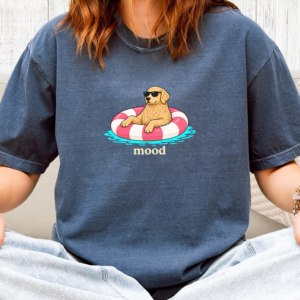 Comfort Colors Floating Into Summer Vintage Washed Tee - Denim
