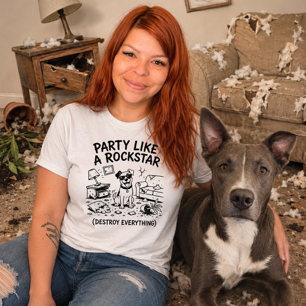 Party Like A Rockstar Standard Tee White - Image 2