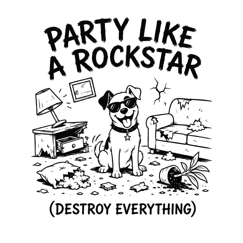 Party Like A Rockstar Standard Tee White - Image 3
