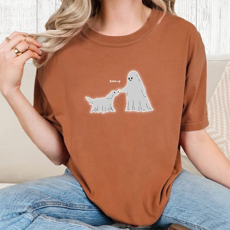 Comfort Colors Ghost Boo-p Vintage Washed Tee - Yam