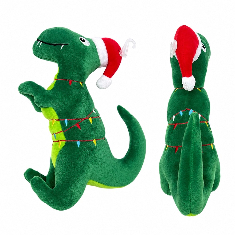 Rex the Christmas Dino Plush Dog Toy - Image 3