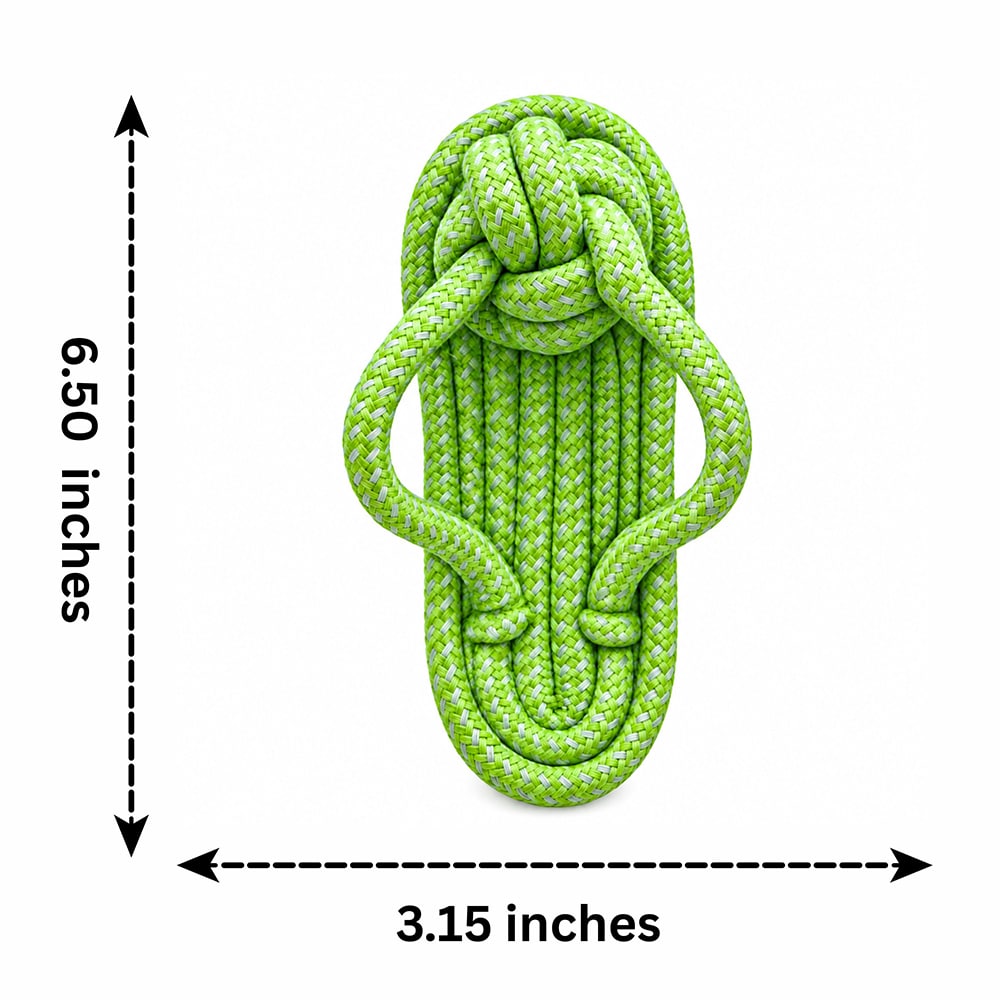 Lime Green Rope Sandal Chew & Tug Dog Toy - Image 3