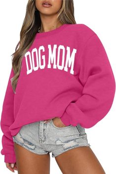 KNEYATTA Dog Mom Sweatshirt Women Dog Lover