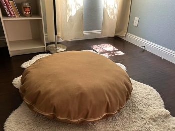 Round 100% Cotton Canvas Dog Bed Cover