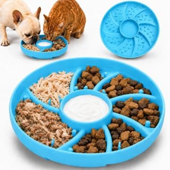 Gdsun Slow Feeder Dog Bowl Silicone Suction Cup Anti Spill