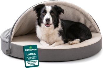 FurHaven Round Orthopedic Dog Bed
