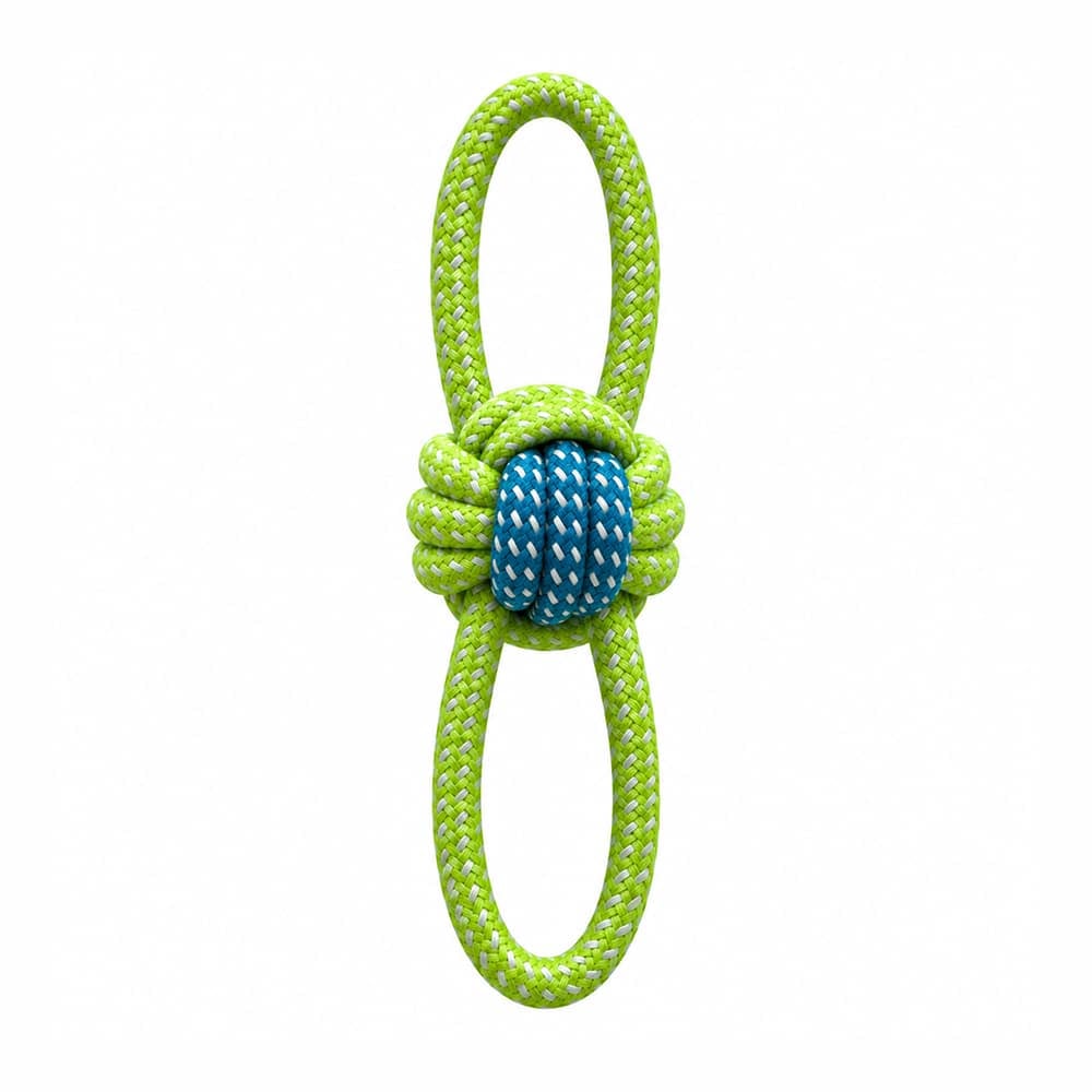 Blue & Green Double-Loop Knotted Rope Tug Dog Toy