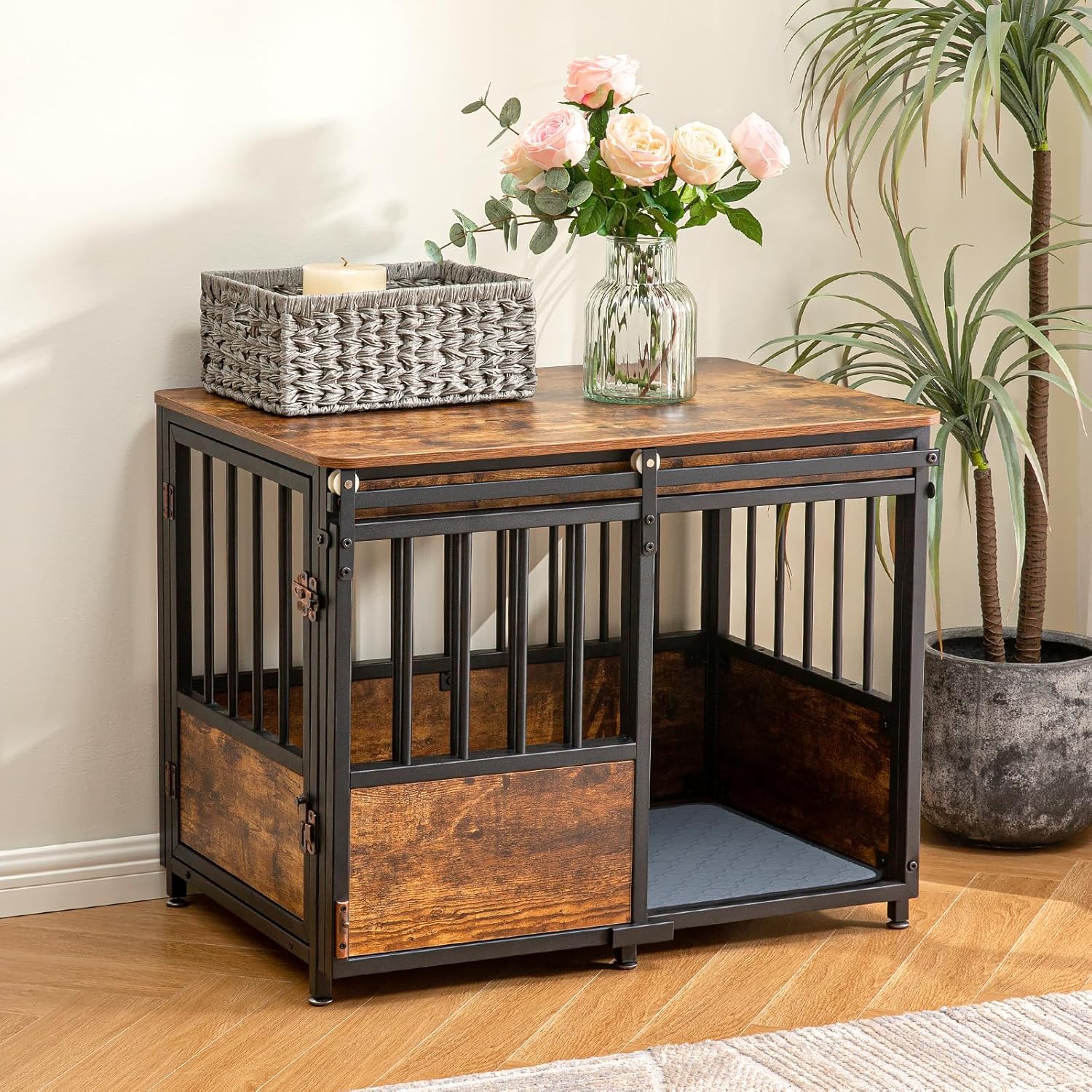 KOOPRO Dog Crate Furniture with Cushion