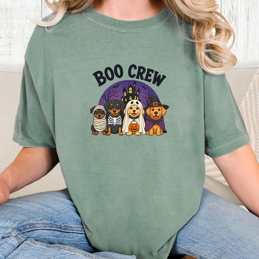 Comfort Colors Boo Crew Haunted House Vintage Washed Tee - Bay
